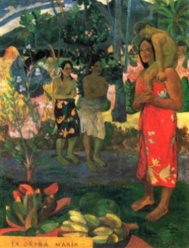 Lamina 30x45cm Arte - Pintores - Paul Gauguin - Orana Maria