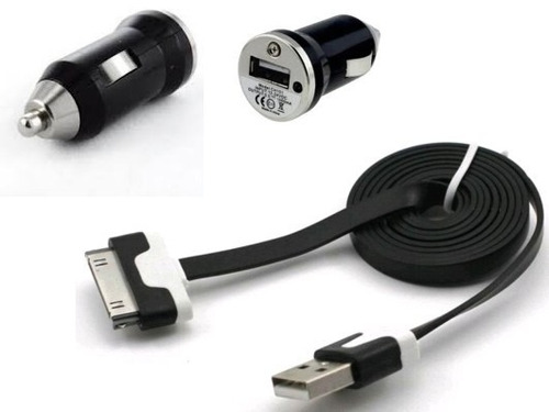 Kit Veicular / Carregador + Cabo P/ iPhone 4 4s 3gs 3g iPod