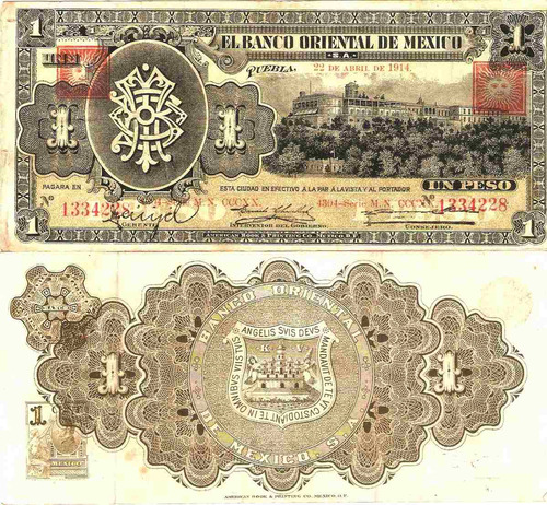 Imagen 1 de 1 de Billete De Un Peso Sello Cuadrado