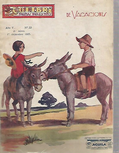 Revista / Colibri / Nª 23 / Año 1925 / Ed Aguila Saint Herma