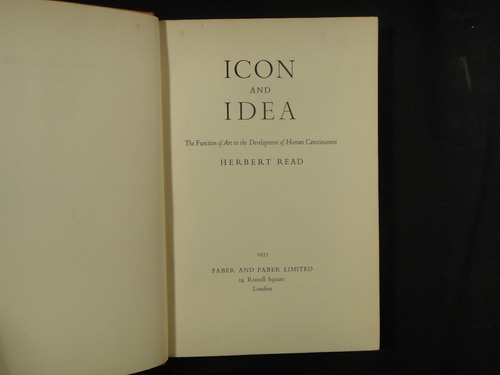 Read, H. Icon And Idea. 1955.