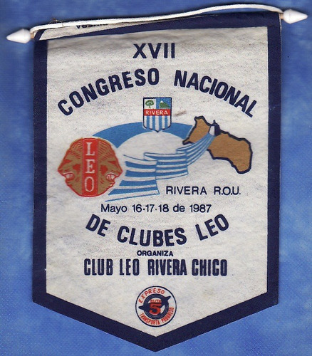 Banderin - Club De Leones - Xvii Congreso Nacional Rivera