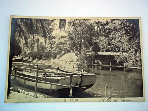 Antigua Foto  Postal Montevideo  Lago Del Prado C.1935