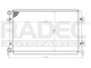 Radiador Volkswagen Jetta 2008-2009 1.8/2.0/2.5/3.2lts Std