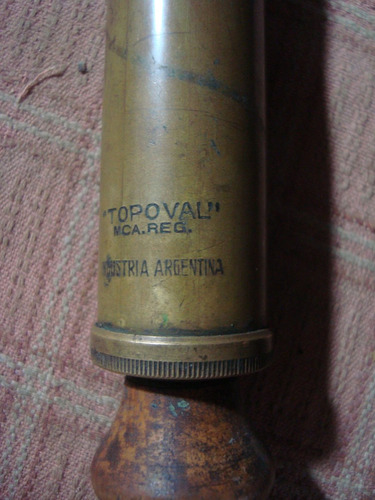 Antiguo Inflador Topoval De Pelota Bronce Impecable Futbol