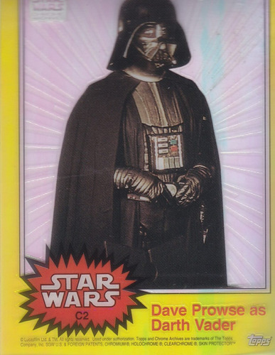 1999 Topps Star Wars Chrome Archives Clear Prowse Vader #2