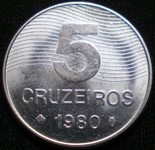 Brasil 5 Cruzeiros Acero Inox 1980 1981 1982 1984 Km#591 C/u
