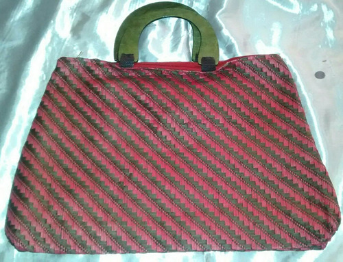 Bolso Cartera Coral Marron Ancho 49cm  Alto 33cm Base 10cm 