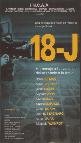 18 J Amia Adrian Suar Alejandro Doria Juan B Stagnaro Vhs