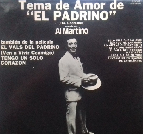 Al Martino El Padrino Vinilo Argentino Lp Pvl