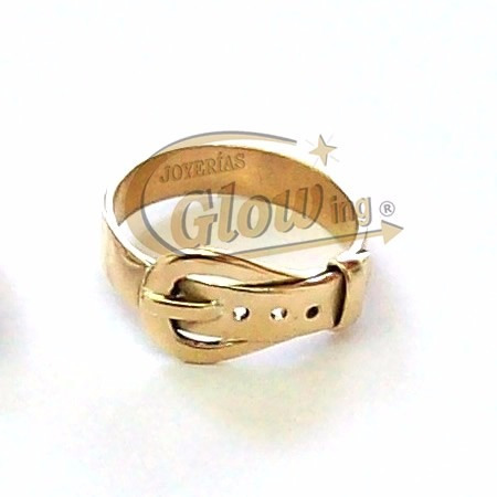 Imagen 2 de 3 de Anillo Macizo De Oro 18k Cinto 4mm 4gr |