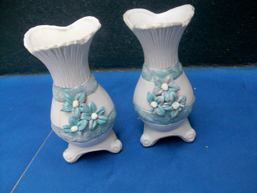 Par De Floreritos De Porcelana Con Patitas