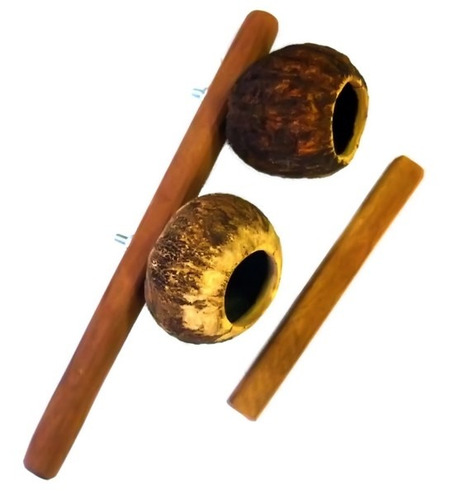 Agogô Duplo De Castanha Berimbau Sul Brasil Frete Barato