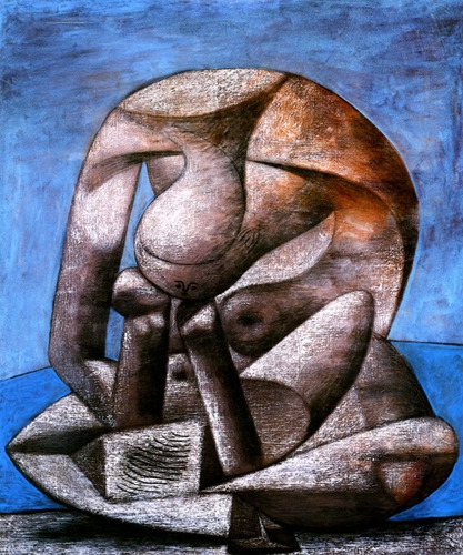 Arte Abstrata Homem Pensador Pintor Picasso Tela Repro