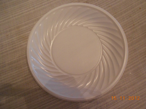 Plato Blanco D=21 Cm Bolsa 10 Unid.a $ 2 C/u Caja 300 Un