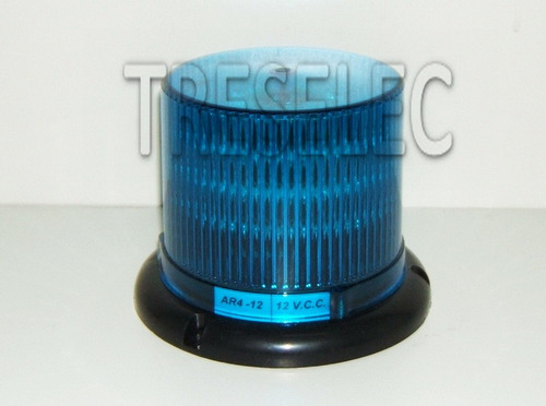 Imagen 3 de 8 de Baliza Azul Electrónica Destellante De 48 Leds Uso En 220v Ideal Vigilancia