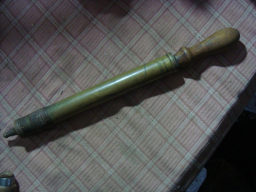 Antiguo Inflador Topoval De Pelota Bronce Impecable Futbol
