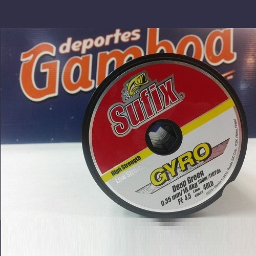 Línea Trenzada Sufix Gyro 0.35 Mm 40 Lb (18.4kg) 100 Mts