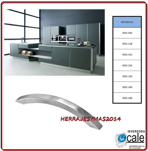 Tiradores Para Tus Muebles Barras De Aluminio3001-320mm