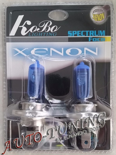 Imagen 2 de 7 de Lamparas Efecto Xenon H4 12volts 60/55w Cool Blue Kobo