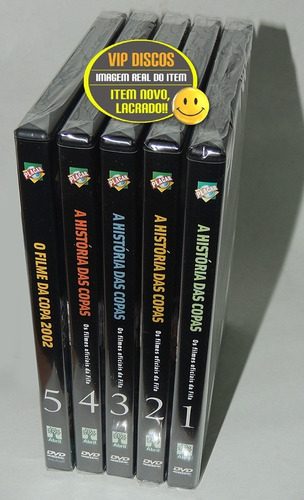 Dvd A História Das Copas Placar Coleção Completa 5 Dvds Nova