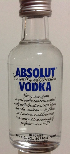 Miniatura De Vodka Absolut