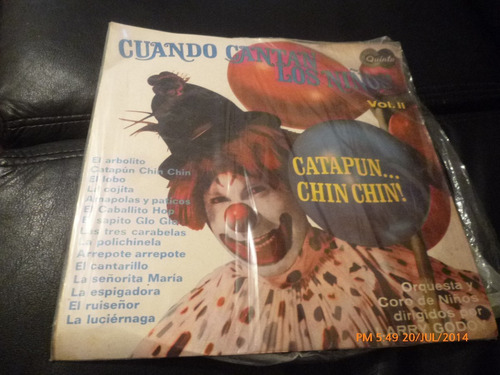 Vinilo Lp De Larry Godoy Cuando Cantan Los Niños (u126