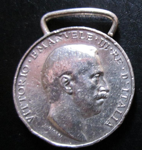 Medalla De Plata Guerra Italo Turca Año 1911 Condecoración