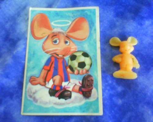 Topo Gigio-muñeco Plastico Futbolista+postal San Lorenzo