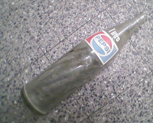 Antigua Botalla De Pepsi Cola De Vidrio 1 Litro