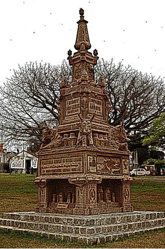 Monumento En Fray Bentos - Rio Negro - Lámina 45 X 30 Cm.