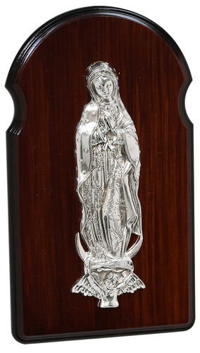 Retablo De Madera Virgen Gpe.  Baño De Plata Rgg