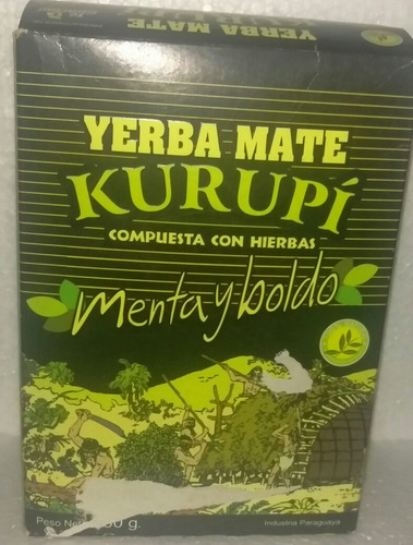 Erva Mate Kurupi Menta E Boldo Cx 12 Unidades De 500gramas