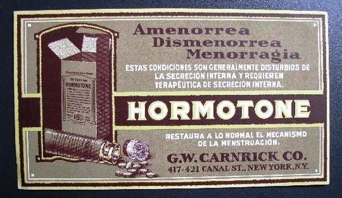 Antiguo Papel Secante Publicidad Botica Farmacia Hormotone