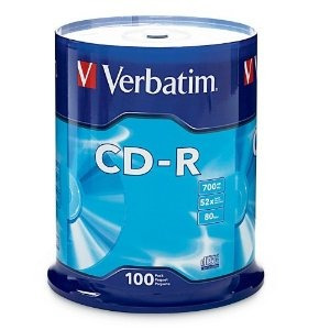 Verbatim 700 Mb 52x 80 Minuto Branded Recordable Disc Cd-r -