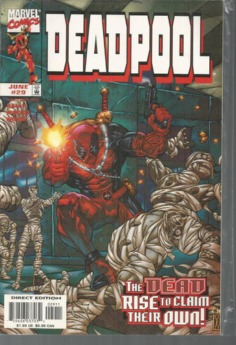 Deadpool N°29 - Em Inglês - Editora Marvel - Formato 17 X 25,5 - Capa Mole - Bonellihq Cx446 H23