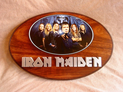 Iron Maiden Cartel En Relieve En Cedro!!!