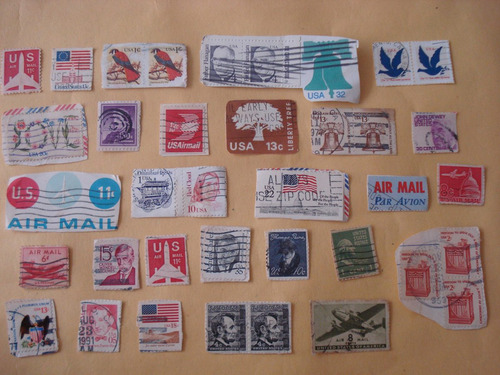 Lote De Timbres Postales De E. U. De Coleccion