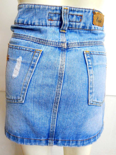 Pollera De Jeans Celeste Ecole