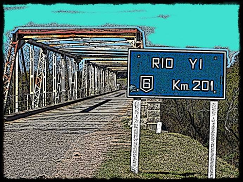 Puente De La Ruta 6 Sobre El Rio Yi - Lámina 45 X 30 Cm.