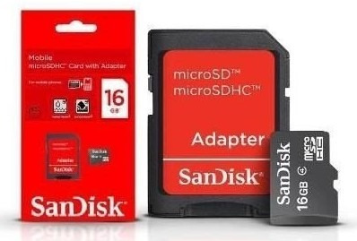 Cartão De Memória Micro Sd 16gb Sandisk Lacrado Original