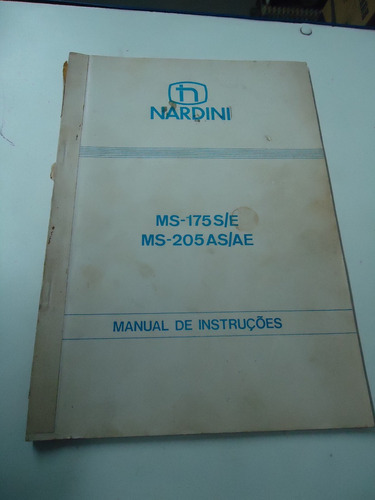 Manual Torno Nardini Ms 175/se   Ms 205 As/ae