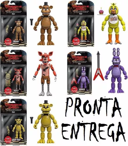 Bonecos Five Nights At Freddy's Articulado Com 12 Personagens Foxy