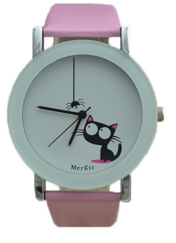 Relojes De Gato - Rosado  - Nuevos - Ecocuero