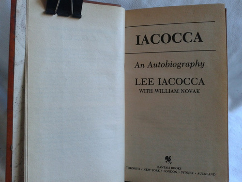 Iacocca An Autobiography - Bantam Books - En Inglés