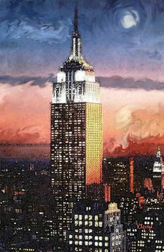 Empire State Building - New York - Lamina 45 X 30 Cm.
