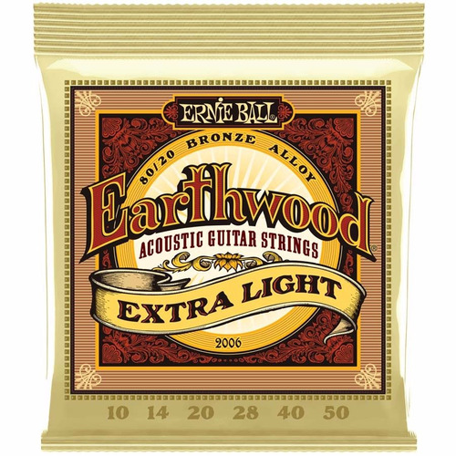 Encordado Acústica Ernie Ball Earthwood 80/20 10-50 - Plus