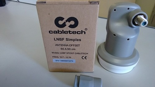 Antena 60cm Ku + Lnbf Single + 20m Cabo + Conector +receptor