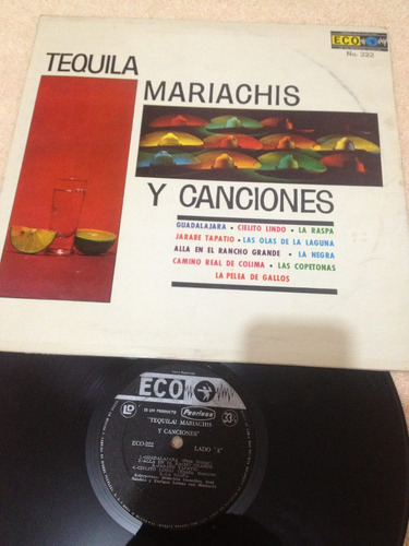 Rancheras Tequila Mariachi Y Canciones Disco De Vinil 