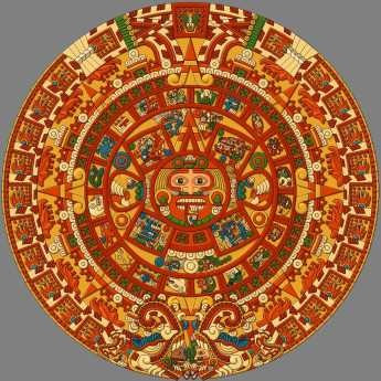 Calendario Maya - Piedra Del Sol Mexico - Lamina 45 X 30 Cm.